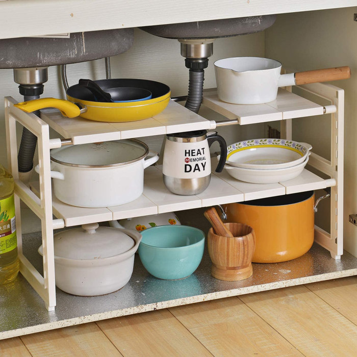 Rebrilliant Expandable Under Sink Organizer - 2 Tier Multifunctional ...